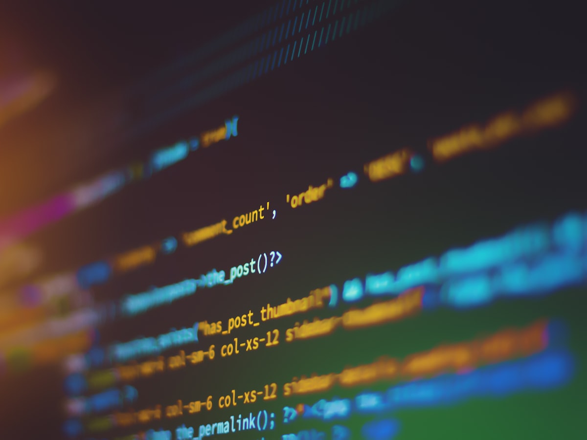 Source code displayed on a computer screen